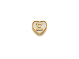 New Trendy Gold Mother of Pearl  A-Z 26 Initials Letter Heart Space Beads, Initial Letter Beads, 7x9x10mm,sku#G420