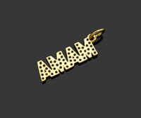 Gold Filled CZ Micro Pave MAMA Word Shape Pendant, 18K Gold Filled Mama Charm, Necklace Bracelet Pendant, Mother's Day Gift,6x19mm,Sku#Z1364