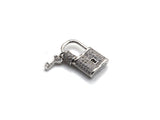 Clear CZ Micro pave Lock Shape Clasp, CZ Pave Lock Screw Clasp, Silver/Black/Rose Gold/Gold Carabiner Clasp, 15x25mm, sku#H221
