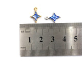 100% Natural Royal Blue Color Shell North Star Pendant Charm, Natural blue shell charm, Jewelry shell Findings, 10x14mm,SKU#Z342