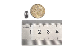 Clear CZ Micro Pave Double Row Charm Holder, Cubic Zirconia Round Ring Spacer Charm,Gold/Silver/Rose Gold/Black Tone,3x8mm,sku#L322