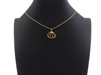 18K Gold Frame Shell Shaped Pendant/Charm, Fan Shell Shape Charm, Minimalist Jewelry, Jewelry making findings,20x19mm,sku#Y316