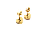 CZ Enamel Round Stud Earrings, Sku#J164