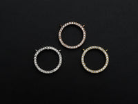 CZ Micro Pave Large Hollow out Round Ring Pendant, Cubic Zirconia Pave Pendant, Fashion Jewelry Findings, 18mm, sku#Z825