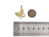 CZ Micro Pave Butterfly Shape Pendant/Charm,Cubic Zirconia Charm, Necklace Bracelet Butterfly Charm Pendant,19x21mm, Sku#LK197