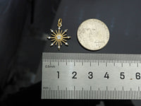 CZ Micro Pave North Star Flower Shape Pendant/Charm, 14K Gold Filled Star Charm, Necklace Bracelet Charm Pendant,15x17mm,Sku#LX02