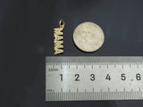 Gold Filled CZ Micro Pave MAMA Word Shape Pendant, 18K Gold Filled Mama Charm, Necklace Bracelet Pendant, Mother's Day Gift,6x19mm,Sku#Z1364