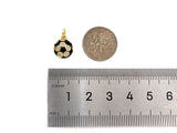 CZ Pave Black Enamel Soccer Ball Pendant, Pave Soccer Ball Charm, Sports Ball pendant, Enamel Jewelry,10x12mm,sku#F1350