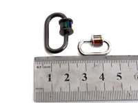 Colorful Baguette CZ Oval Shape Clasp, Gold Silver Black  Rose Gold Plated Clasp, Carabiner Clasp, 13x20mm/18x28mm, sku#H189