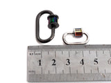 Colorful Baguette CZ Oval Shape Clasp, Gold Silver Black  Rose Gold Plated Clasp, Carabiner Clasp, 13x20mm/18x28mm, sku#H189