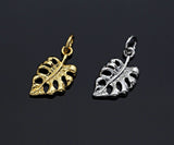 CZ Micro Pave Banana Leaf Pendant with bail,Cubic Zirconia Banana Leaf Pave Pendant Beads, Pave Pendant, 9x16mm,SKU#F1191