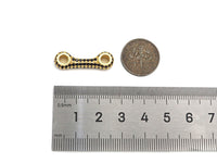CZ Micro Pave Bracelet Bar Connector, Cubic Zirconia Connector/Link, Bone shape beads, Necklace Double Hole Connector, 8x26mm,Sku#LK227