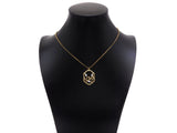 CZ Micro Pave Flower On Picture Frame Shape Pendant,18K Gold Charm, Necklace Bracelet Charm Pendant, 31x20mm,Sku#FH157