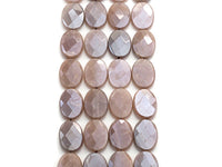 Gorgeous Mystic Plated Flat Oval shape Moonstone, Double sideed Turtle Shell Cut Oval moonstone, 18x25mm, 15.5" Full Strand, sku#U611