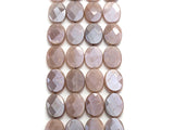 Gorgeous Mystic Plated Flat Oval shape Moonstone, Double sideed Turtle Shell Cut Oval moonstone, 18x25mm, 15.5" Full Strand, sku#U611