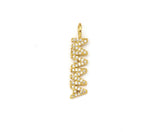 Clear CZ Gold Silver MAMA Word Pendant charm, Sku#LD136