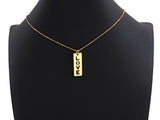 Hollow Out LOVE Long Bar Pendant, Rectangle Cubic Zirconia Pendant, DIY Mother's Day Gift, 11x29mm, Sku#F1100