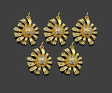 Gold Filled CZ Micro Pave Sun Flower Shape Pendant, 18K Gold Filled Flower Charm, Necklace Bracelet Charm Pendant, 21x18mm,Sku#Y471