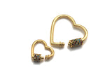 Colorful CZ Micro Pave Heart Shape Clasp, Gold Plated Heart Shape Clasp, Pave Lock,18mm/30mm, sku#K82