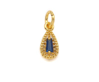 Colorful CZ Micro Pave Teardrop Shape Pendant, Fashion Jewelry Findings, Gold/Silver/Rose Gold Finish ,5x11mm,sku#Z1151
