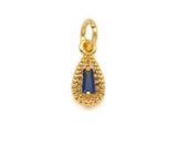 Colorful CZ Micro Pave Teardrop Shape Pendant, Fashion Jewelry Findings, Gold/Silver/Rose Gold Finish ,5x11mm,sku#Z1151