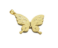 Enamel Colorful Butterfly Shape Charm,CZ Micro Pave Enamel Pendant,Enamel Jewelry,24x33mm,Sku#LK273