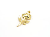 3D Rose Flower Shape Pendant, 18K Gold Filled Rose Flower Charm,Necklace Bracelet Charm Pendant ,21x40mm,Sku#LK424