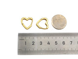 18K Gold Heart Shape Huggie Earring, Earring Hook, Earring Component,17x16mm, Sku#LD59