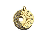 CZ Micro Pave Radical Light Cresent Moon Charm, sku#L374