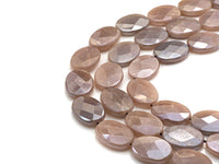 Gorgeous Mystic Plated Flat Oval shape Moonstone, Double sideed Turtle Shell Cut Oval moonstone, 18x25mm, 15.5" Full Strand, sku#U611