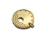 CZ Micro Pave Radical Light Cresent Moon Charm, sku#L374