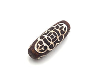 16x39mm Large Natural Tibetan Agate Barrel Shape Spacer Beads,Dzi Agate Spacer,Oval Tibetan Agate, sku#U1008