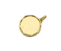 18K Dainty Gold Angel Face On Round Coin Shape Pendant/Charm,Gold Angle Medallion Charm, Necklace Bracelet Charm Pendant,17x15mm, Sku#F1362