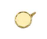 18K Dainty Gold Angel Face On Round Coin Shape Pendant/Charm,Gold Angle Medallion Charm, Necklace Bracelet Charm Pendant,17x15mm, Sku#F1362