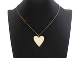 Black White Red Blue Enamel Heart Pendant, Sku#FH30
