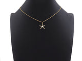 CZ Enamel Starfish Shape Charm, Gold/Silver Finish Enamel CZ Pave Star Fish Pendant, Pave Charm,16x18mm, sku#L323