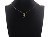 CZ Micro Pave Snake Shape Pendant/Charm, Snakea Cubic Zirconia Pendant, Gold Tone, 9x23mm,Sku#Z796