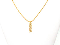 Clear CZ Gold Silver MAMA Word Pendant charm, Sku#LD136