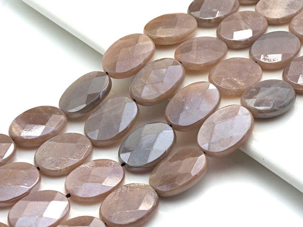 Gorgeous Mystic Plated Flat Oval shape Moonstone, Double sideed Turtle Shell Cut Oval moonstone, 18x25mm, 15.5" Full Strand, sku#U611