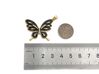 Enamel Colorful Butterfly Shape Charm,CZ Micro Pave Enamel Pendant,Enamel Jewelry,24x33mm,Sku#LK273