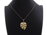 CZ Micro Pave Large Leaf Shape Pendant, Large Leaf Pendants, 30x41mm,sku#F1101