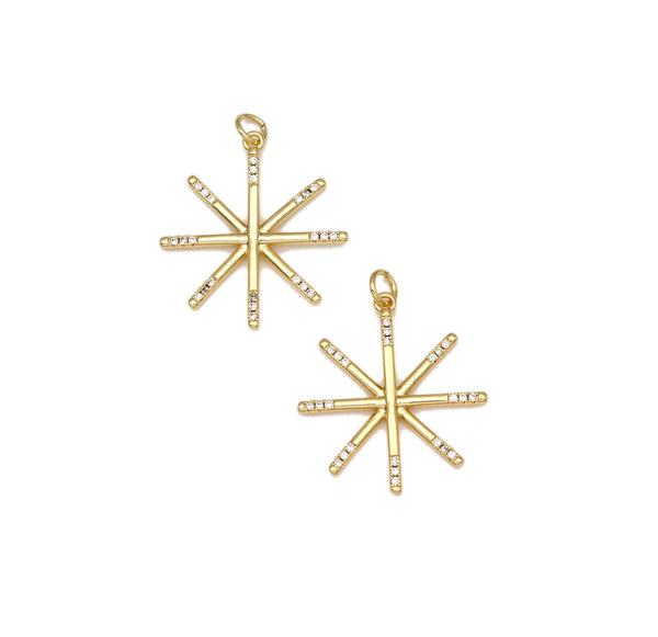 CZ Star Charm, Sku#F1439