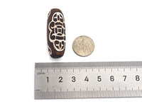 16x39mm Large Natural Tibetan Agate Barrel Shape Spacer Beads,Dzi Agate Spacer,Oval Tibetan Agate, sku#U1008