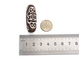 16x39mm Large Natural Tibetan Agate Barrel Shape Spacer Beads,Dzi Agate Spacer,Oval Tibetan Agate, sku#U1008