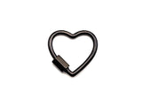 Pave Heart Shape Clasp, Black/Gold/Silver/Rose Gold Carabiner Clasp, 21mm, sku#H245