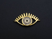 Enamel Colorful Evil Eye With Eyelash Pendant,CZ Micro Pave Oil Drop pendant,Enamel pendant,Enamel Jewelry,14x26mm,sku#Z676