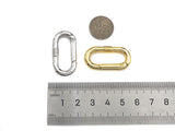Gold/Silver Oval Clasp with Screw Patten, Snap Clip Trigger Clasp, Spring Buckle for Chain Purse Key Jewelery, 17x33mm, sku#H310