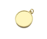 Gold Filled Embossed Lion Head Coin Pendant,18x20mm,Sku#Z1366