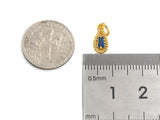 Colorful CZ Micro Pave Teardrop Shape Pendant, Fashion Jewelry Findings, Gold/Silver/Rose Gold Finish ,5x11mm,sku#Z1151