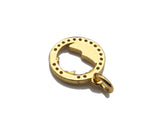 CZ Enamel Moon Coin charm, sku#L324